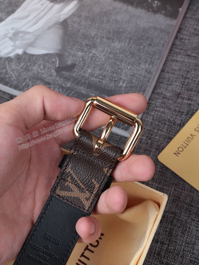 LV皮帶 經典LV腰帶系列 路易威登老花男士腰帶  xfp2115